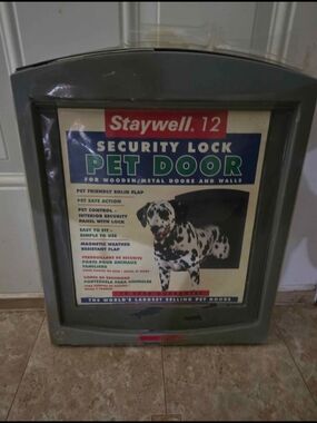 Staywell Security Lock Dog Door - Security Lock Pet Door - Gray